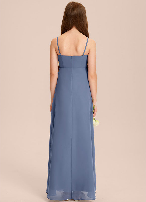 Robe Trapèze Bleu Céleste Aérien - gallery 3