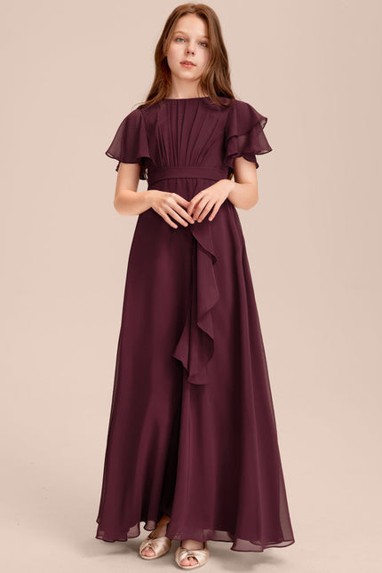 Robe Trapèze Bordeaux Flottante - gallery 6