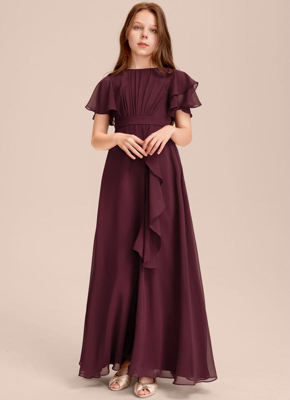Robe Trapèze Bordeaux Flottante - gallery 6
