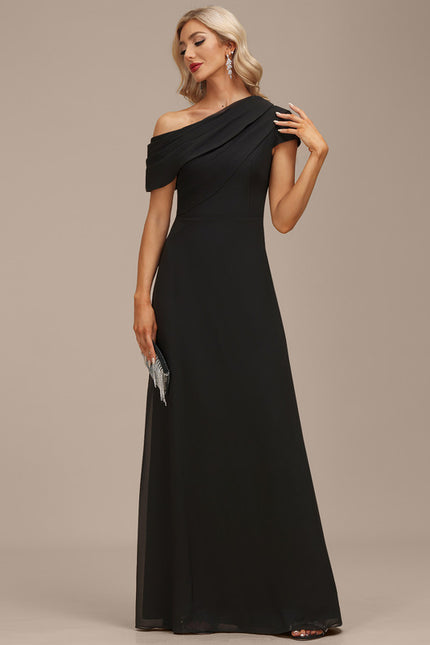 Robe Trapèze Noire Plissée Soirée