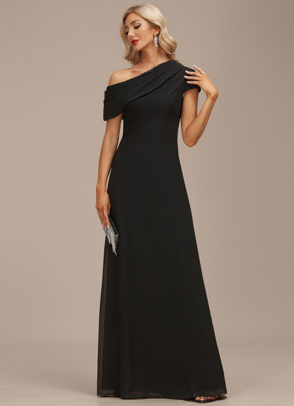 Robe Trapèze Noire Plissée Soirée