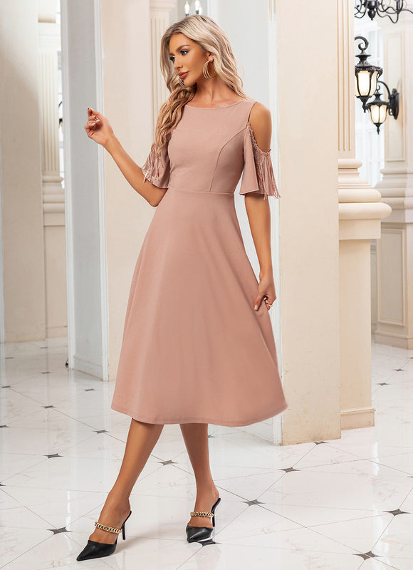 Robe Trapèze Frange Douce - gallery 4