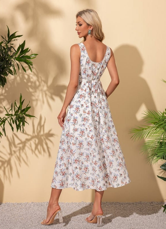 Robe Trapèze Rosée Épanouie - gallery 2