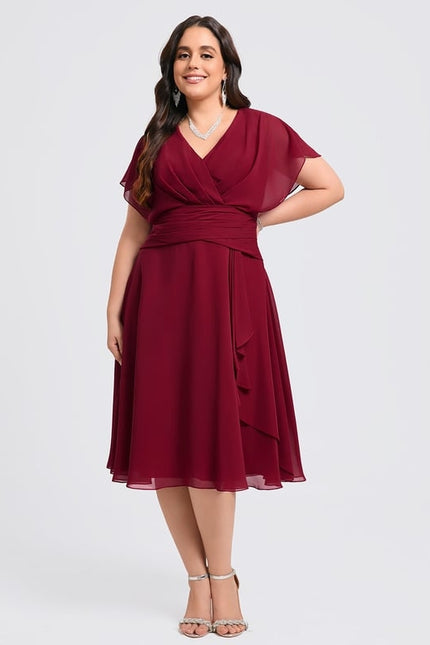 Robe Trapèze Bleu Vaporeux Chic - gallery 7