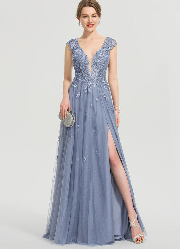 Robe Trapèze Élégance Grise Tulle