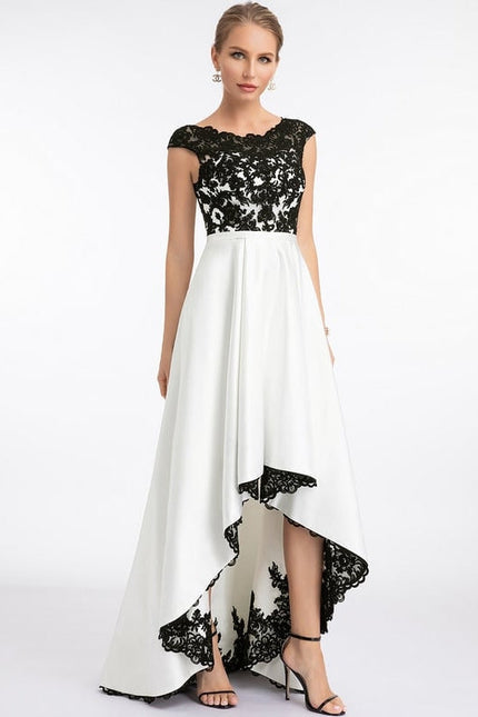 Robe Trapèze Noir Éclatant - gallery 1