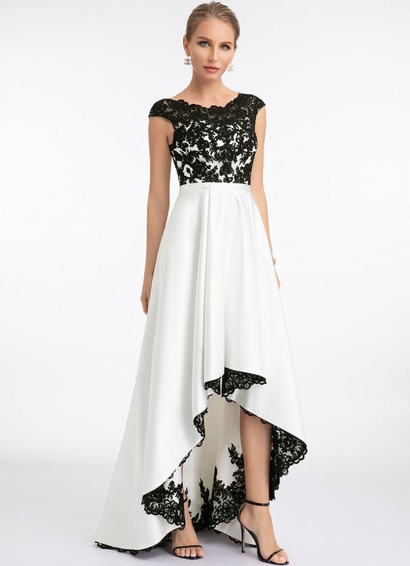 Robe Trapèze Noir Éclatant - gallery 1