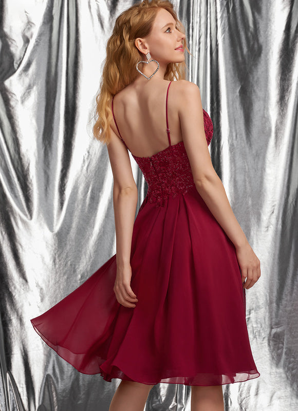 Robe Trapèze Éclat Rosé Flottant - gallery 4