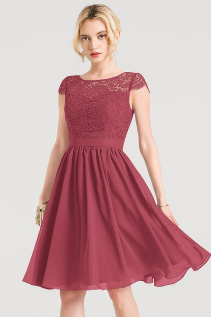 Robe Trapèze Aubergine Éthérée - gallery 4