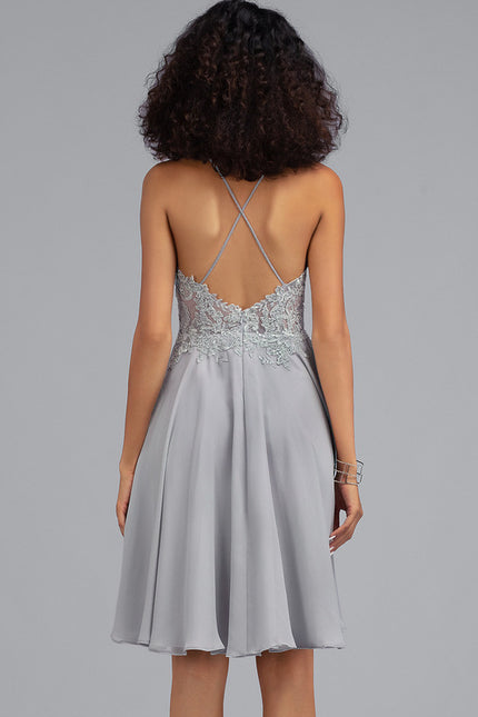 Robe Trapèze Éclat Argenté - gallery 3