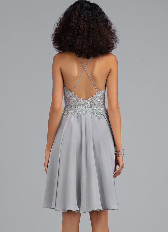 Robe Trapèze Éclat Argenté - gallery 3