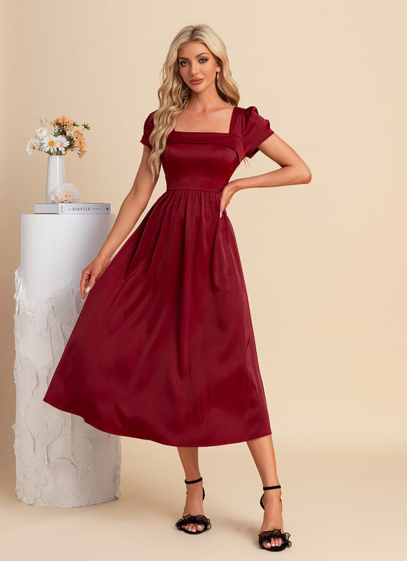Robe Trapèze Émeraude Vaporeuse - gallery 5