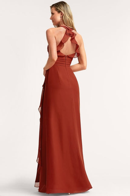 Robe Trapèze Mousseline Fendue - gallery 4