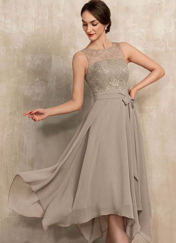 Robe Trapèze Mi-Longue Cérémonie - gallery 5