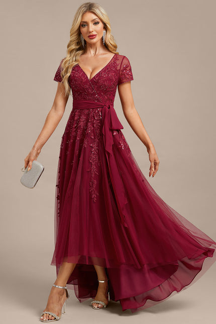 Robe Trapèze Étoile Carmin - gallery 4