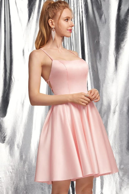 Robe Trapèze Rêve Rosé Satiné - gallery 3