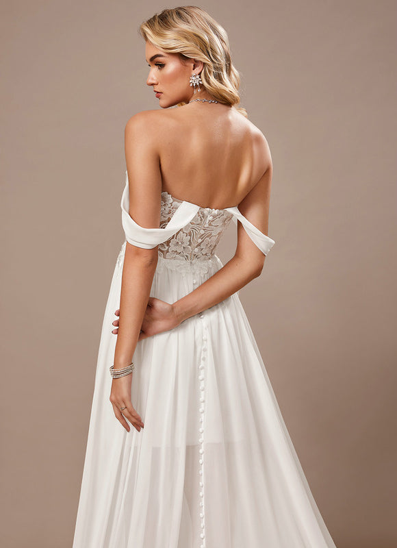 Robe Trapèze Élégance Blanche Vaporeuse - gallery 5