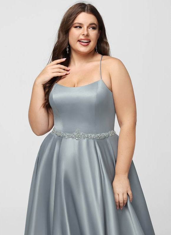 Robe Trapèze Satin Éclat Élégant - gallery 8