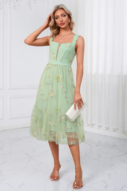 Robe Trapèze Tulle Printanière - gallery 4