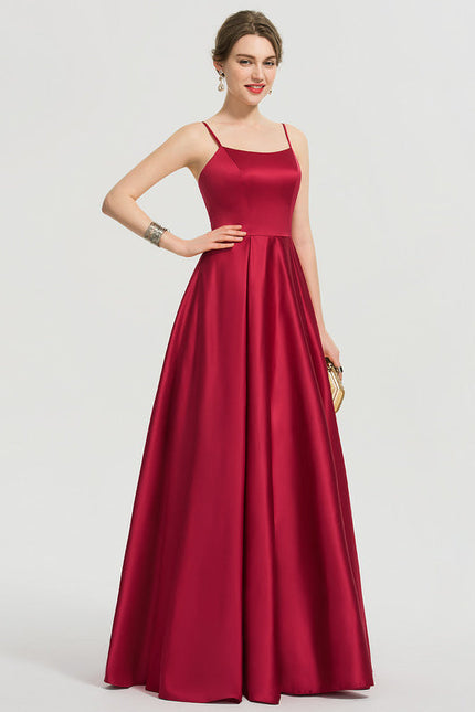 Robe Trapèze Satin Émeraude
