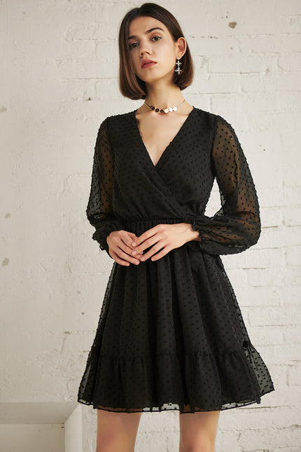 Robe Trapèze Noir Douceur - gallery 3