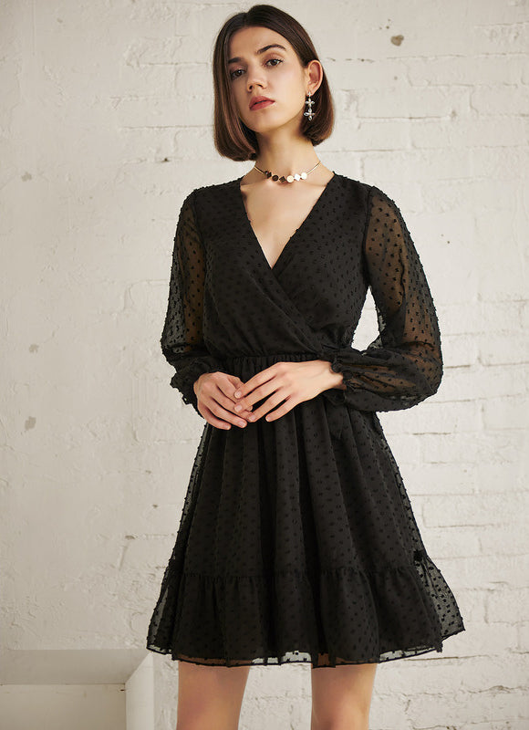 Robe Trapèze Noir Douceur - gallery 3