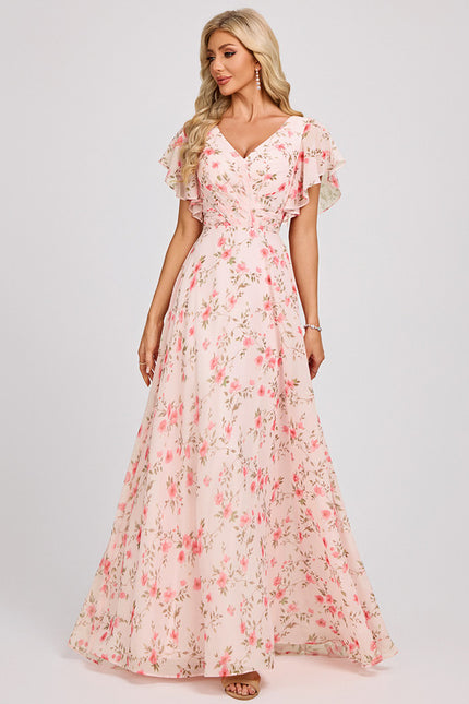 Robe Trapèze Mousseline Fendue - gallery 1