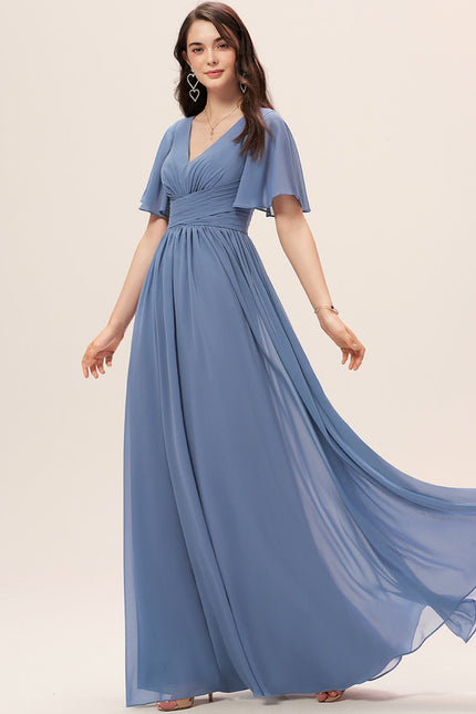 Robe Trapèze Mousseline Fendue - gallery 2