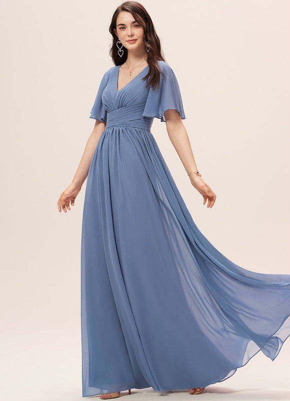 Robe Trapèze Mousseline Fendue - gallery 2