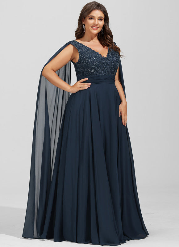 Robe Trapèze Marine Éclatante - gallery 8