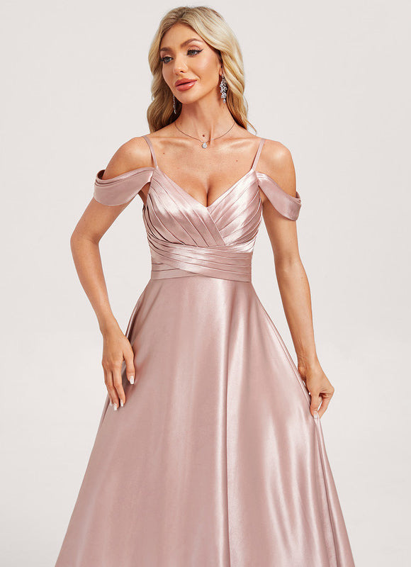 Robe Trapèze Satinée Cascade - gallery 3