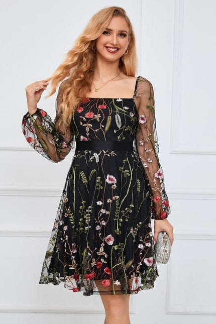 Robe Trapèze Sérénité Florale - gallery 7