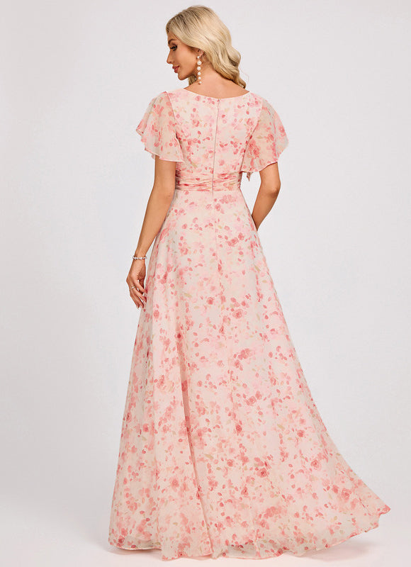 Robe Trapèze Mousseline Fendue - gallery 5