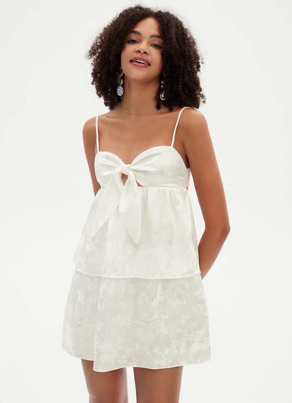 Robe Trapèze Nœud Éclat - gallery 4