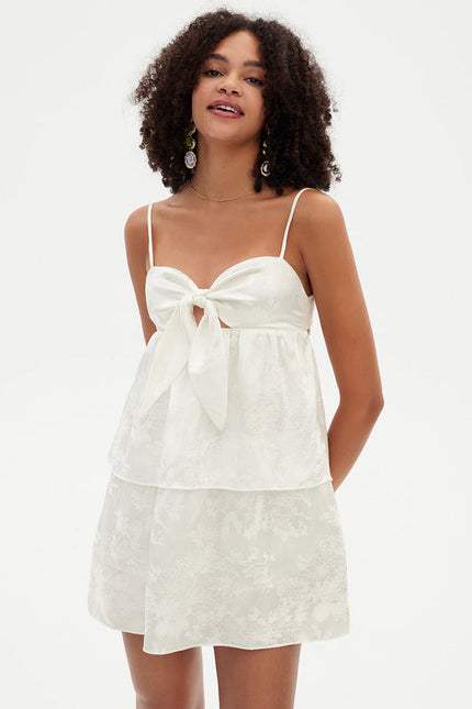 Robe Trapèze Nœud Éclat - gallery 4