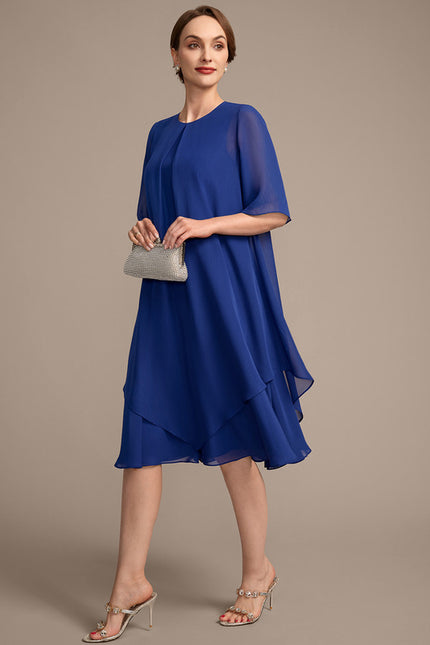 Robe Trapèze Élégance Cobalt - gallery 2