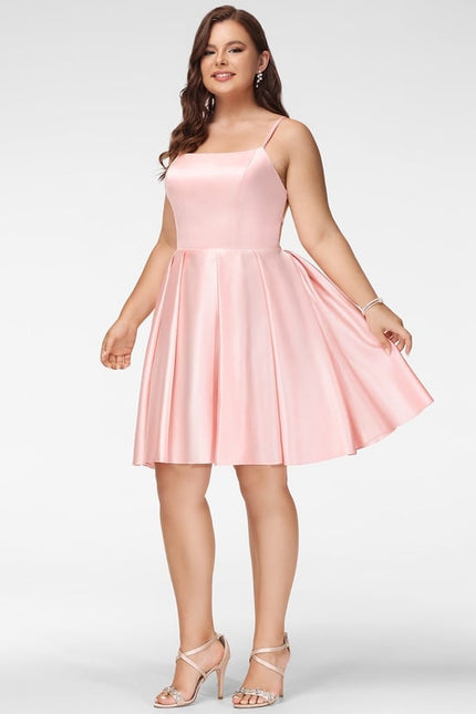 Robe Trapèze Rêve Rosé Satiné - gallery 8