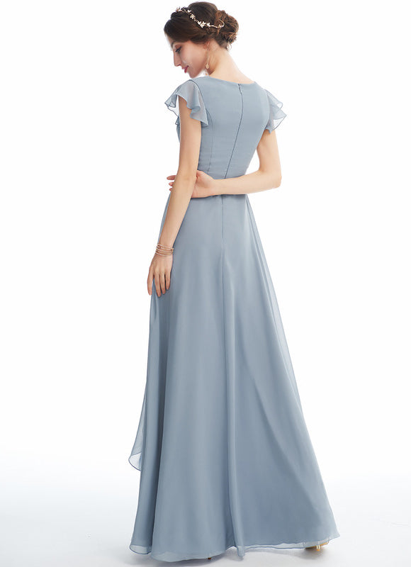 Robe Trapèze Mousseline Fendue - gallery 1