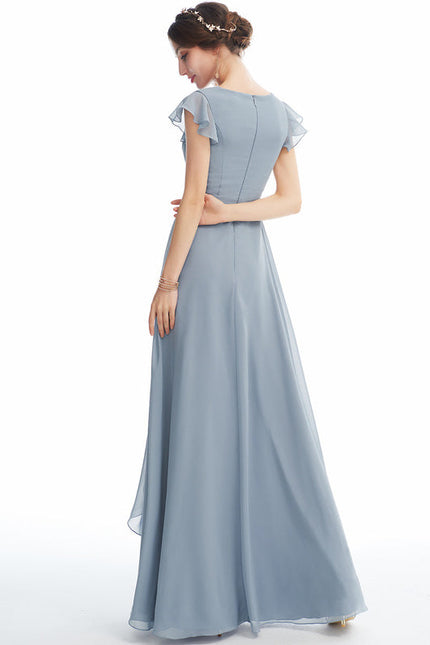 Robe Trapèze Mousseline Fendue - gallery 1