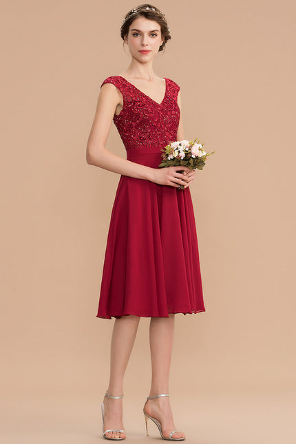 Robe Trapèze Rubis Évanescente - gallery 3