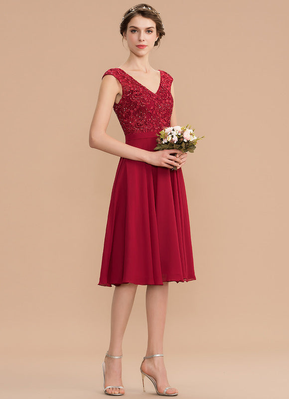 Robe Trapèze Rubis Évanescente - gallery 3