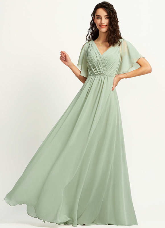 Robe Trapèze Mousseline Fendue
