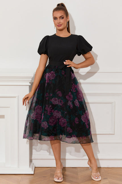 Robe Trapèze Fleurie Élégance - gallery 5