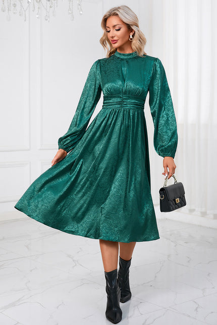 Robe Trapèze Émeraude Légère - gallery 6