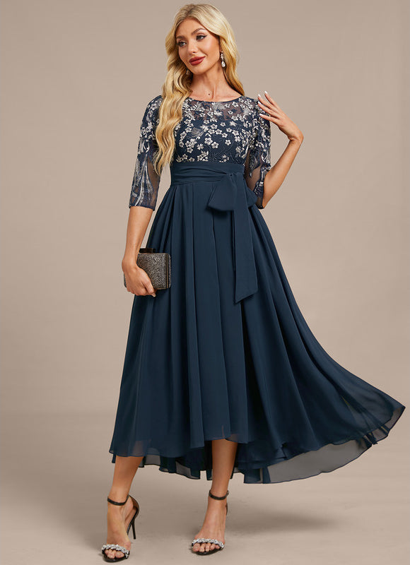 Robe Trapèze Mi-Longue Cérémonie - gallery 4