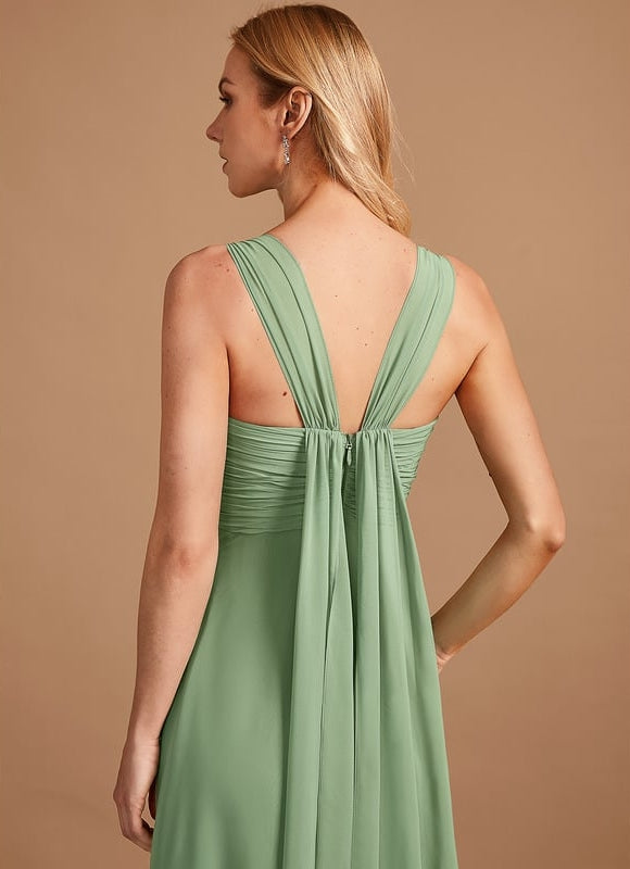 Robe Trapèze Mousseline Fendue - gallery 7