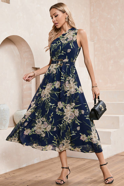 Robe Trapèze Fleur De Nuit - gallery 2