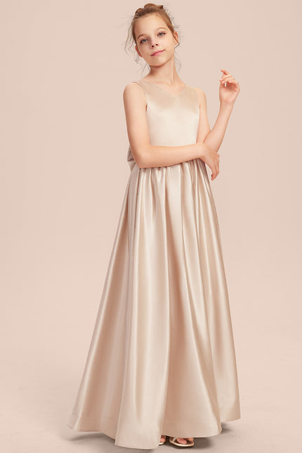 Robe Trapèze Satinée Rose - gallery 6