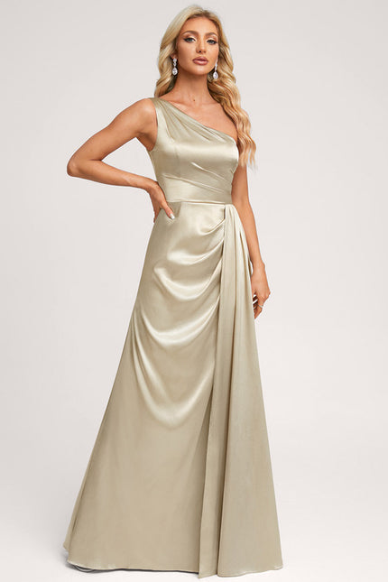 Robe Trapèze Bleu Satiné Élégant - gallery 2