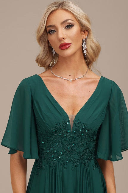 Robe Trapèze Émeraude Envoûtante - gallery 1